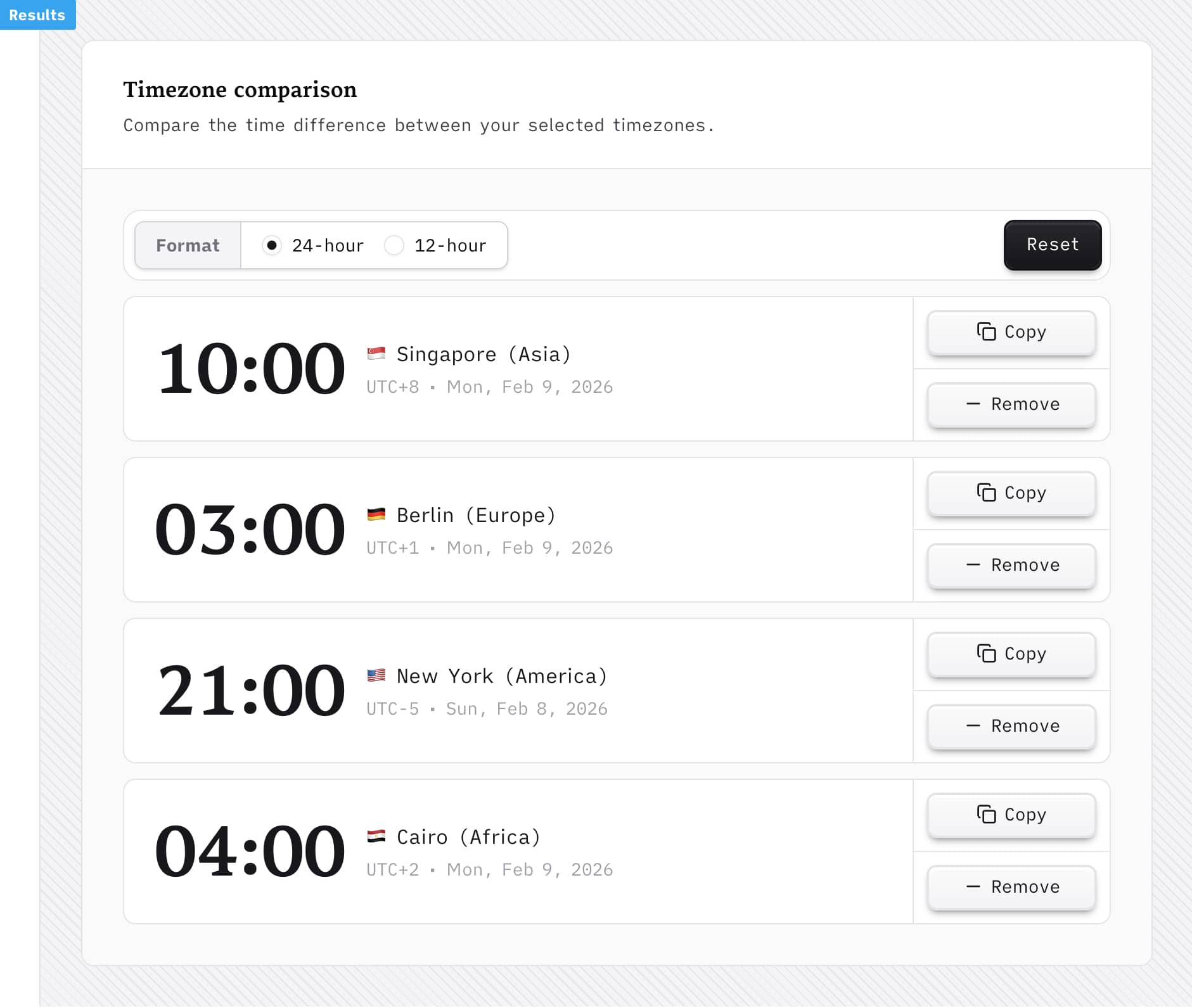 Timezones Converter Comparison - Saveku