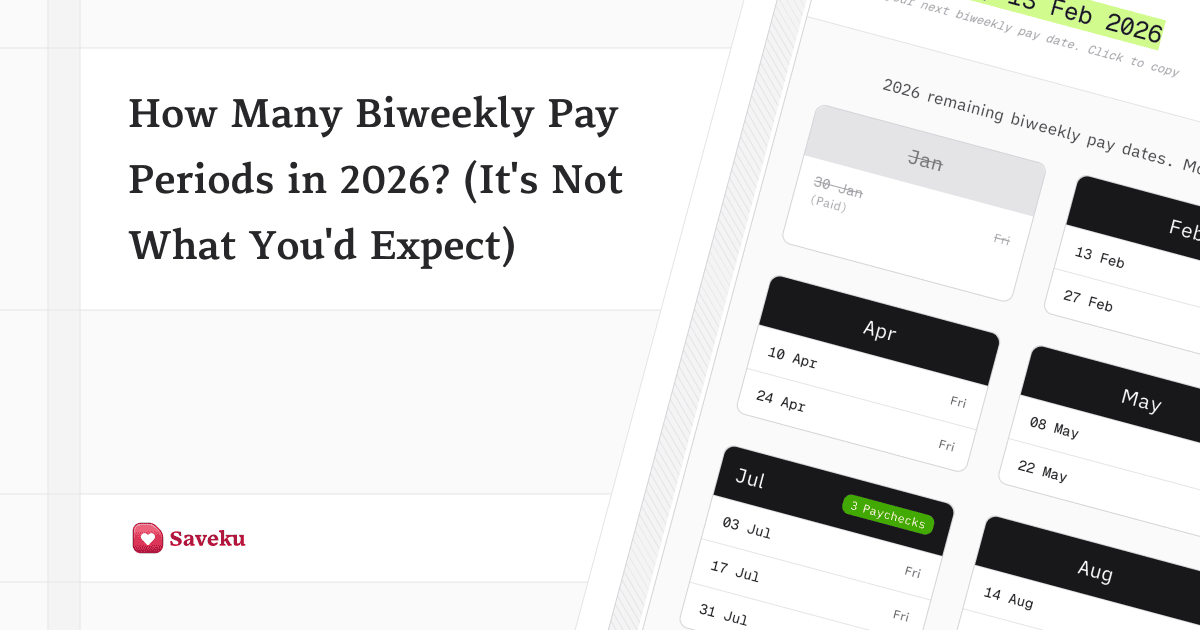 How Many Biweekly Pay Periods in 2026? (It's Not What You'd Expect)